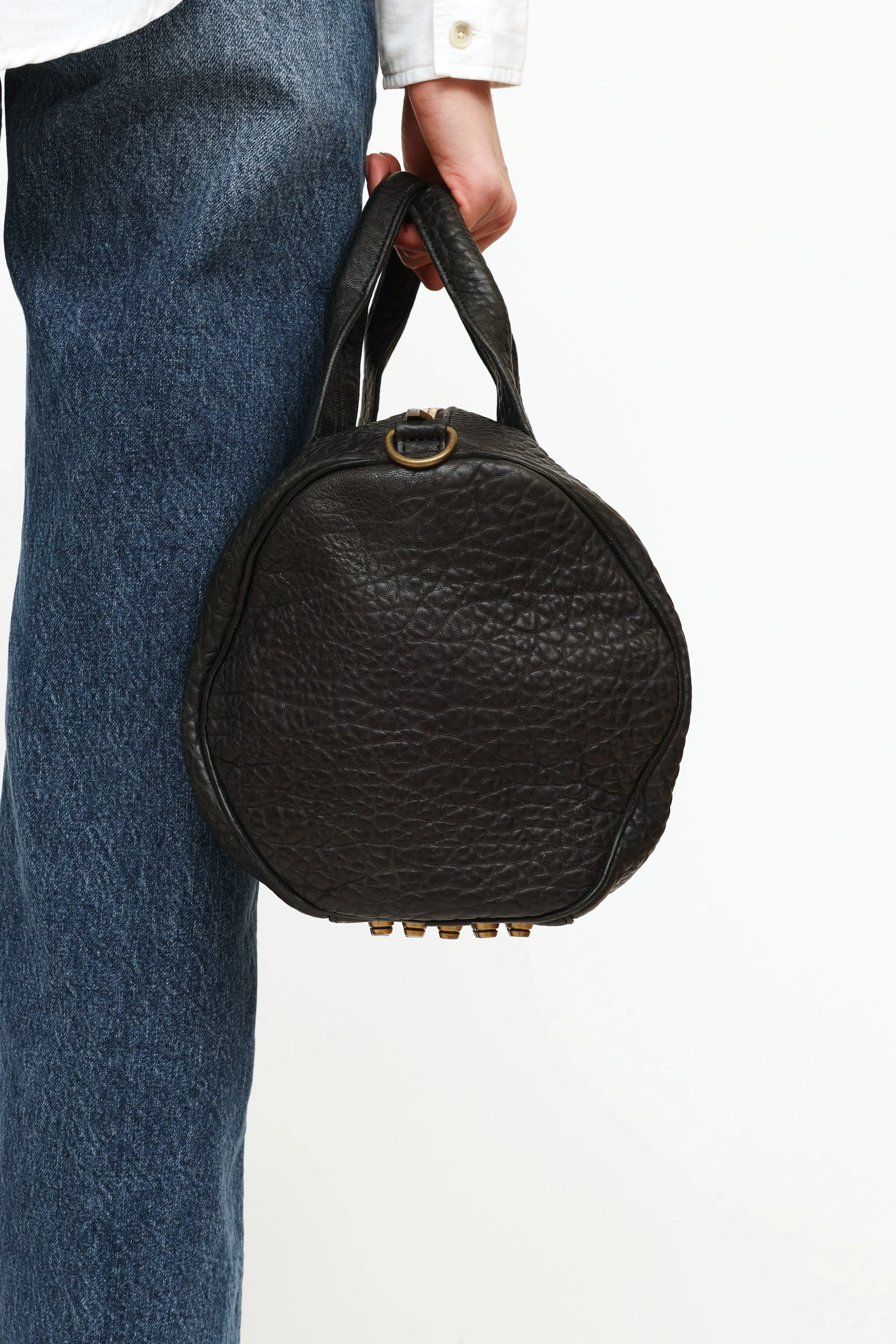 Pebbled Leather Rocco Bag