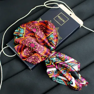 Peluche Mystique Mandala Multicolor Pocket Square for Men (14X14 inches)