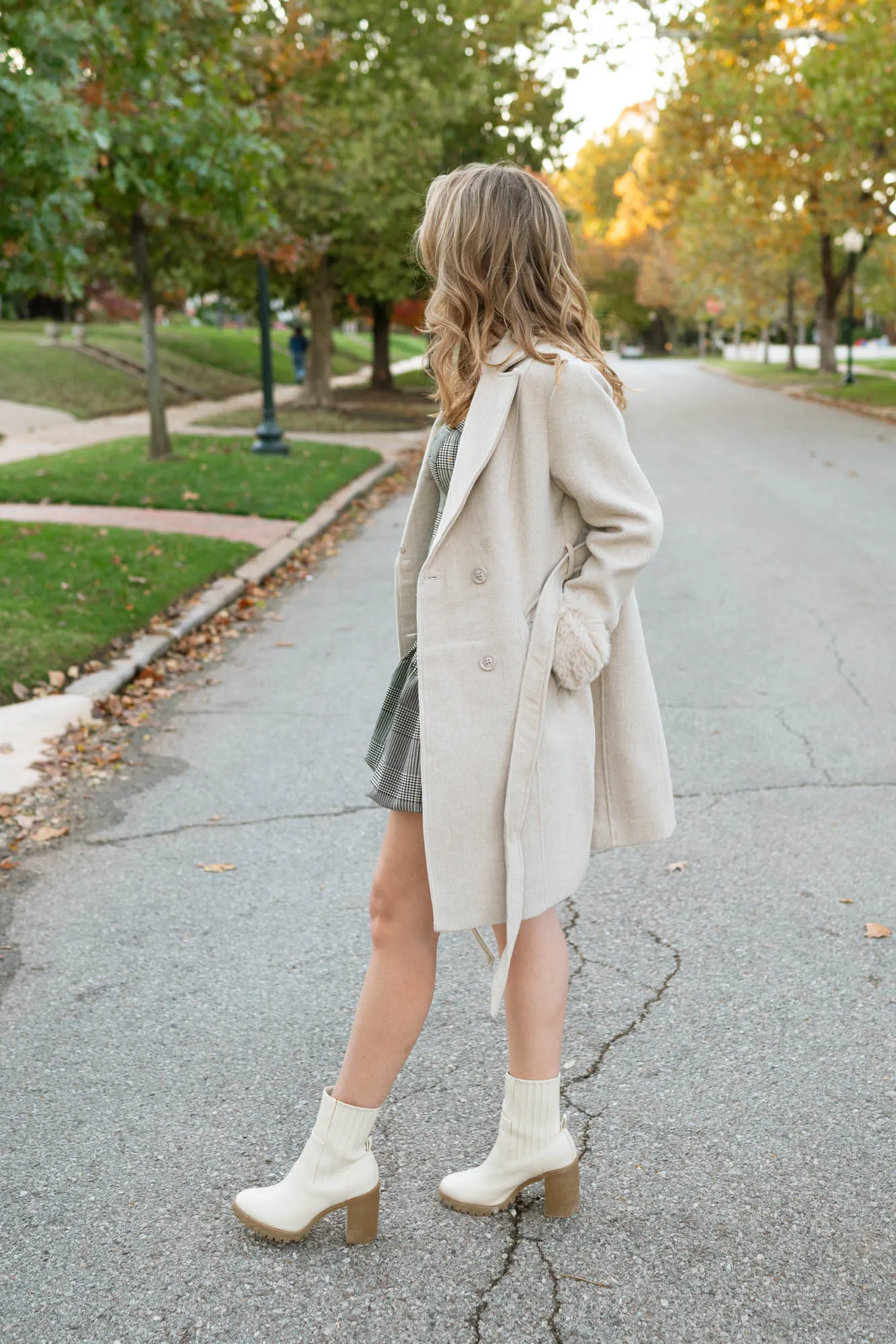 Penny Faux Fur Coat - Cream