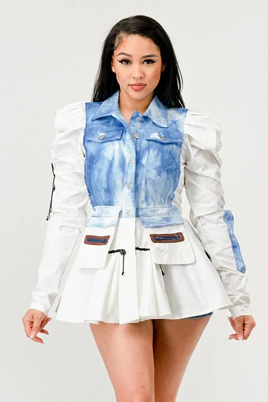 Peplum Denim Jacket