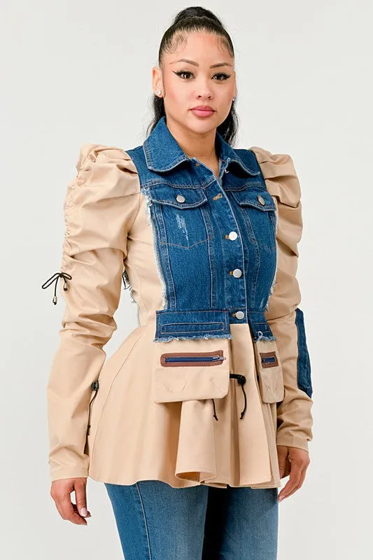Peplum Denim Jacket