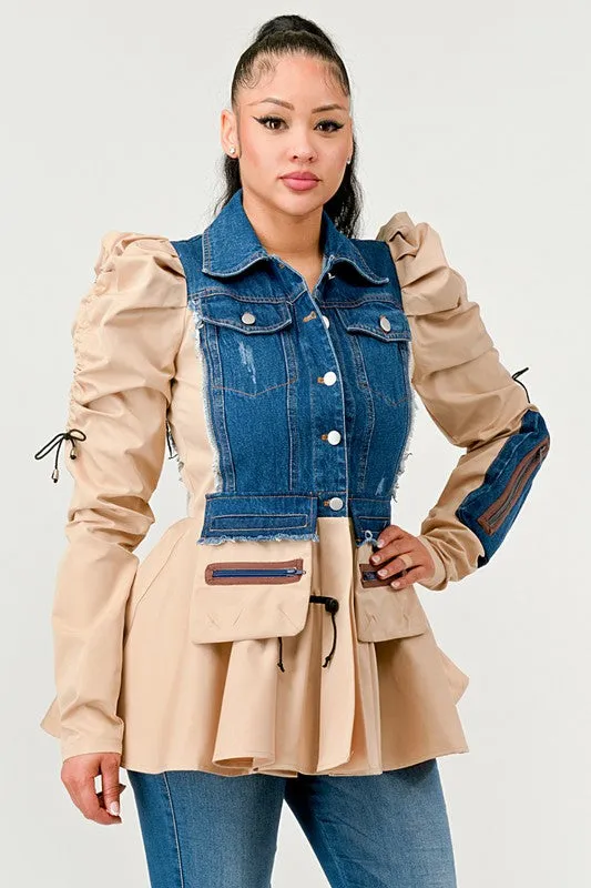 Peplum Denim Jacket