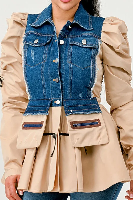 Peplum Denim Jacket