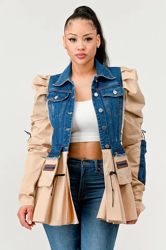 Peplum Denim Jacket