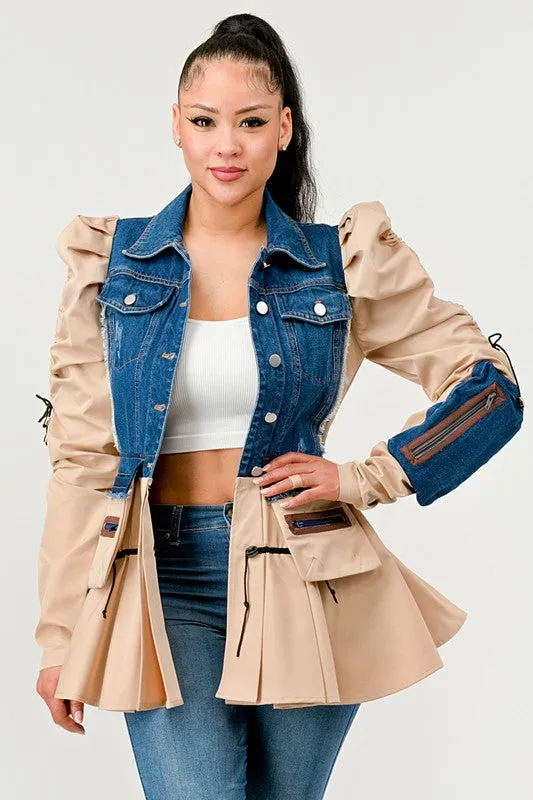 Peplum Denim Jacket