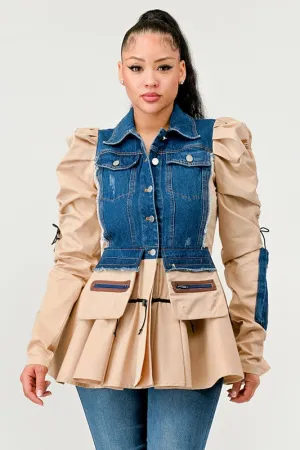 Peplum Denim Jacket