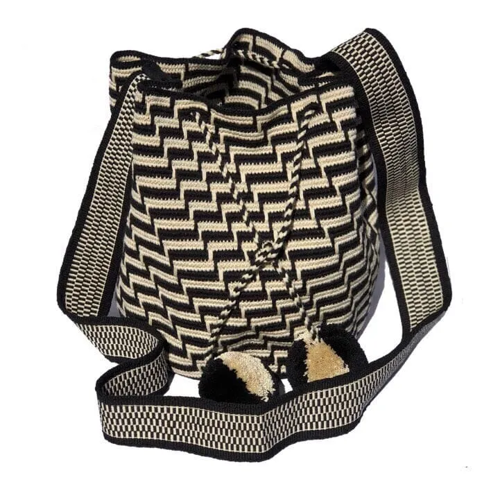 Perissa Beach Crochet Bag - Striped Style