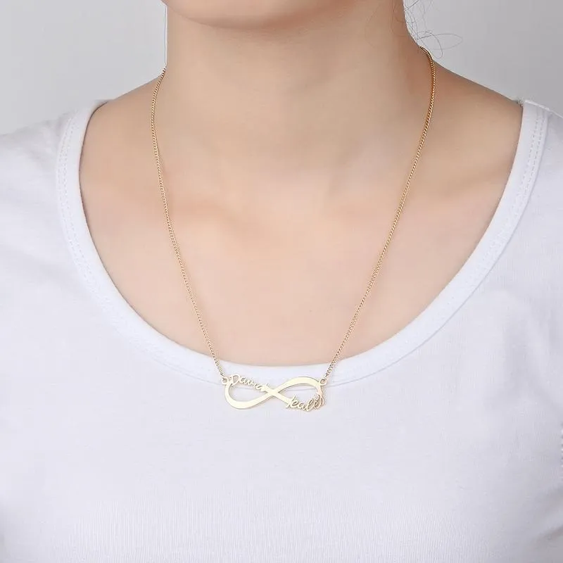 Personalize Your Names Infinity Necklace