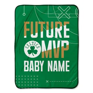 Personalized Boston Celtics MVP Baby Pixel Fleece Blanket