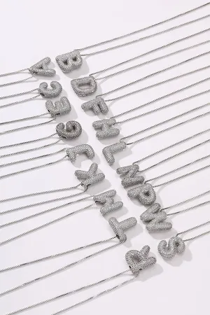 Personalized Bubble Necklace W Silver