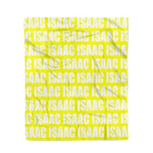 PERSONALIZED NAME BLANKET - BOLD FONT - YELLOW