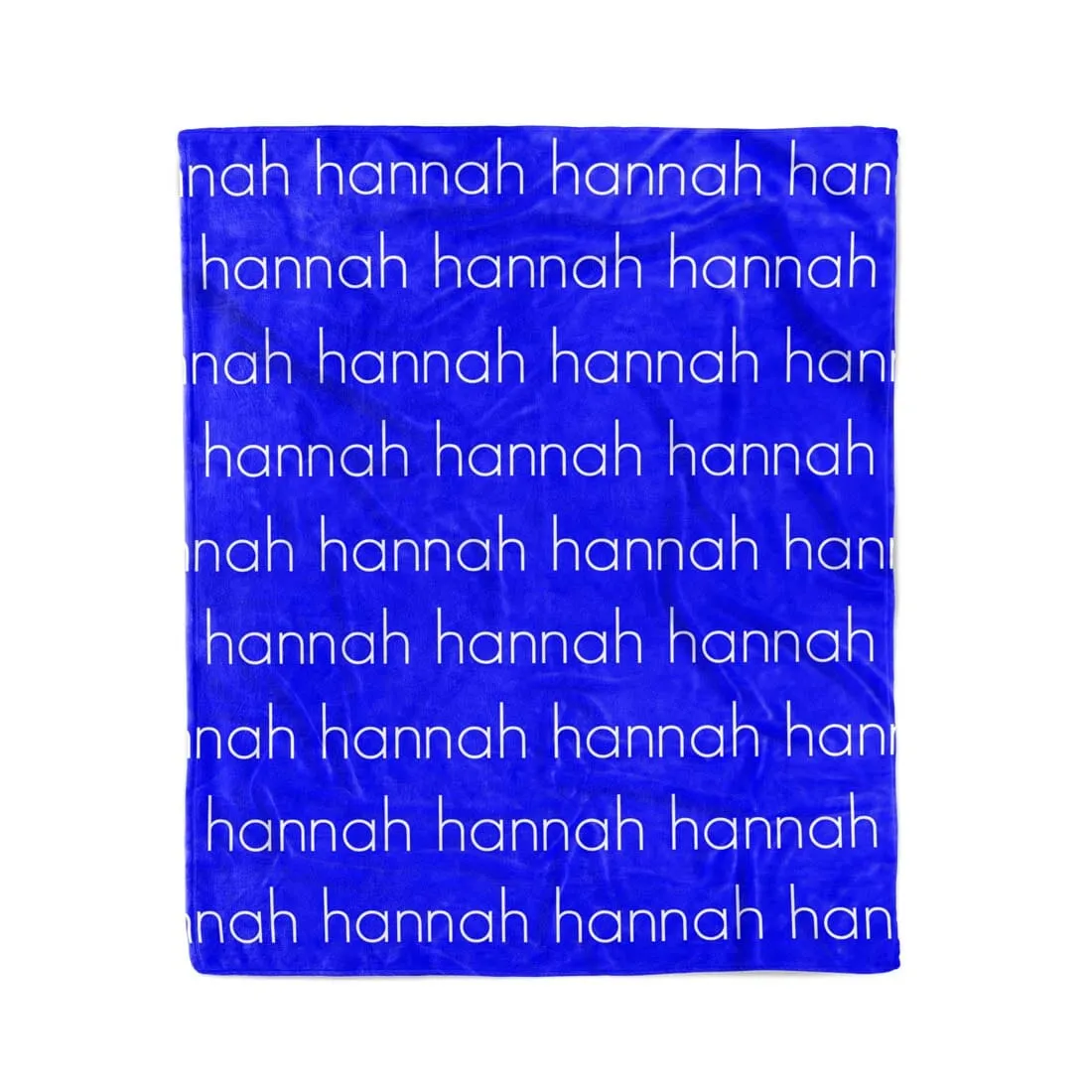 PERSONALIZED NAME BLANKET - LIGHT FONT - BLUE