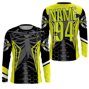 Personalized Racing 3D Long Sleeve Multi Color Cool Bone Motorcycle Motocross Off-Road Riders Racewear