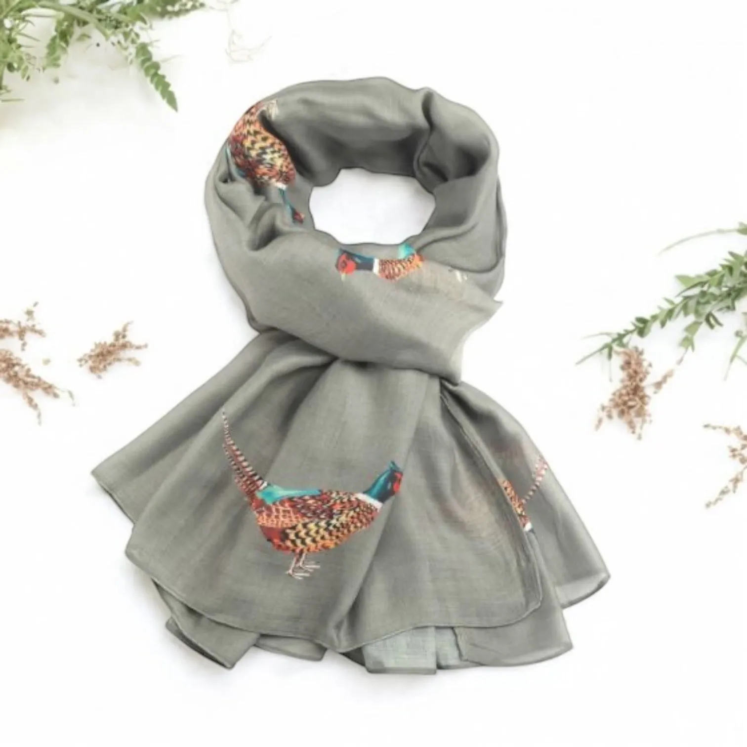 Pheasant Print Scarf