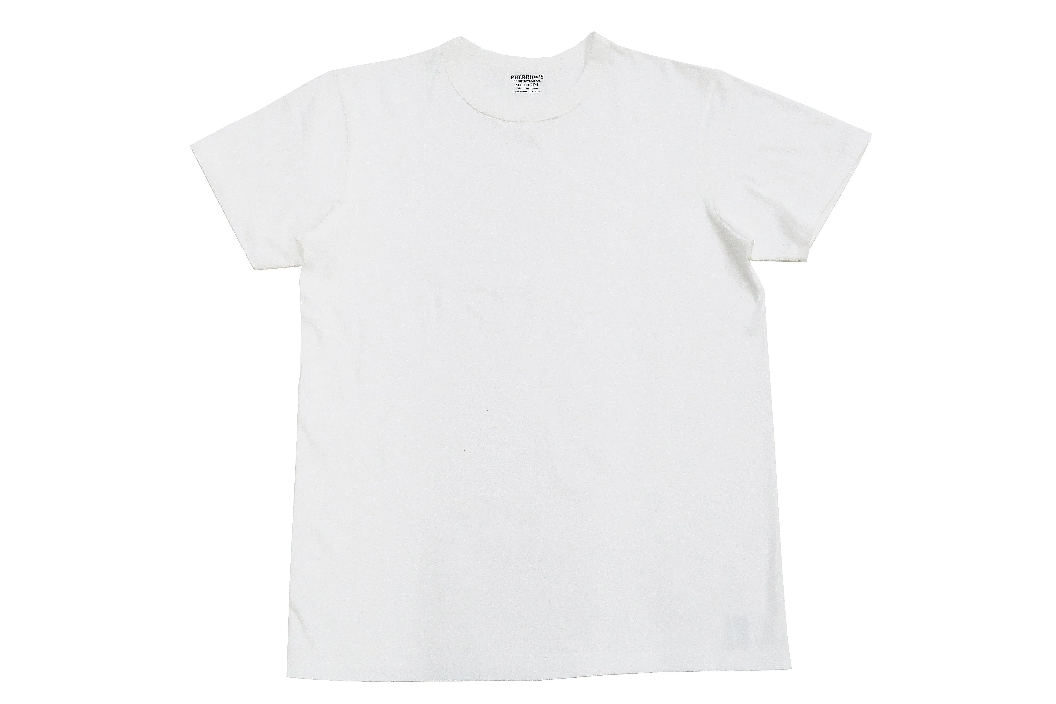 Pherrows 2-Pack T-shirts Men's Pack of two T-shirts Plain Solid Color Lightweight Short Sleeve Loopwheel Tee Pherrow's 2PACK-TEE White
