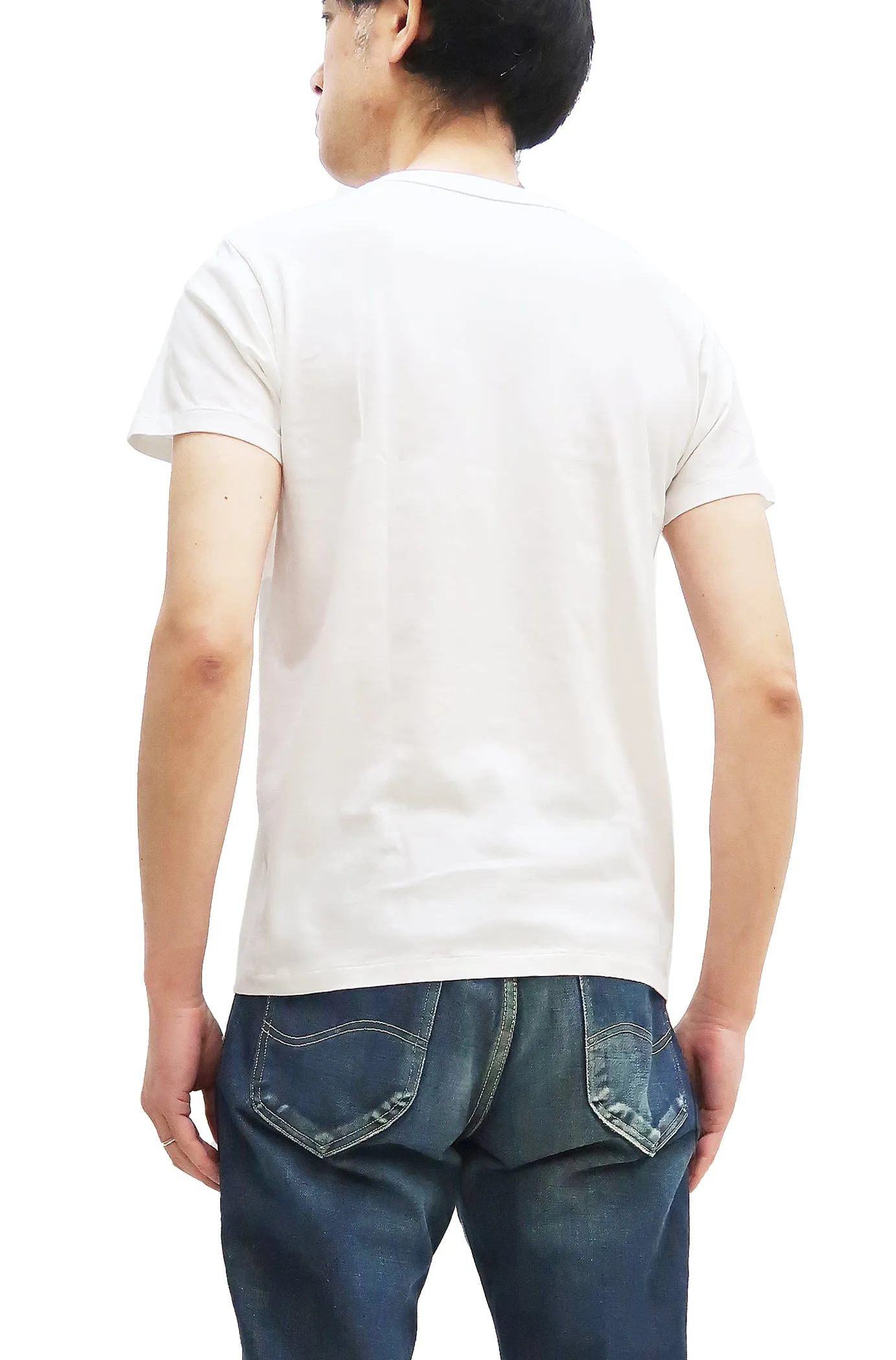 Pherrows 2-Pack T-shirts Men's Pack of two T-shirts Plain Solid Color Lightweight Short Sleeve Loopwheel Tee Pherrow's 2PACK-TEE White