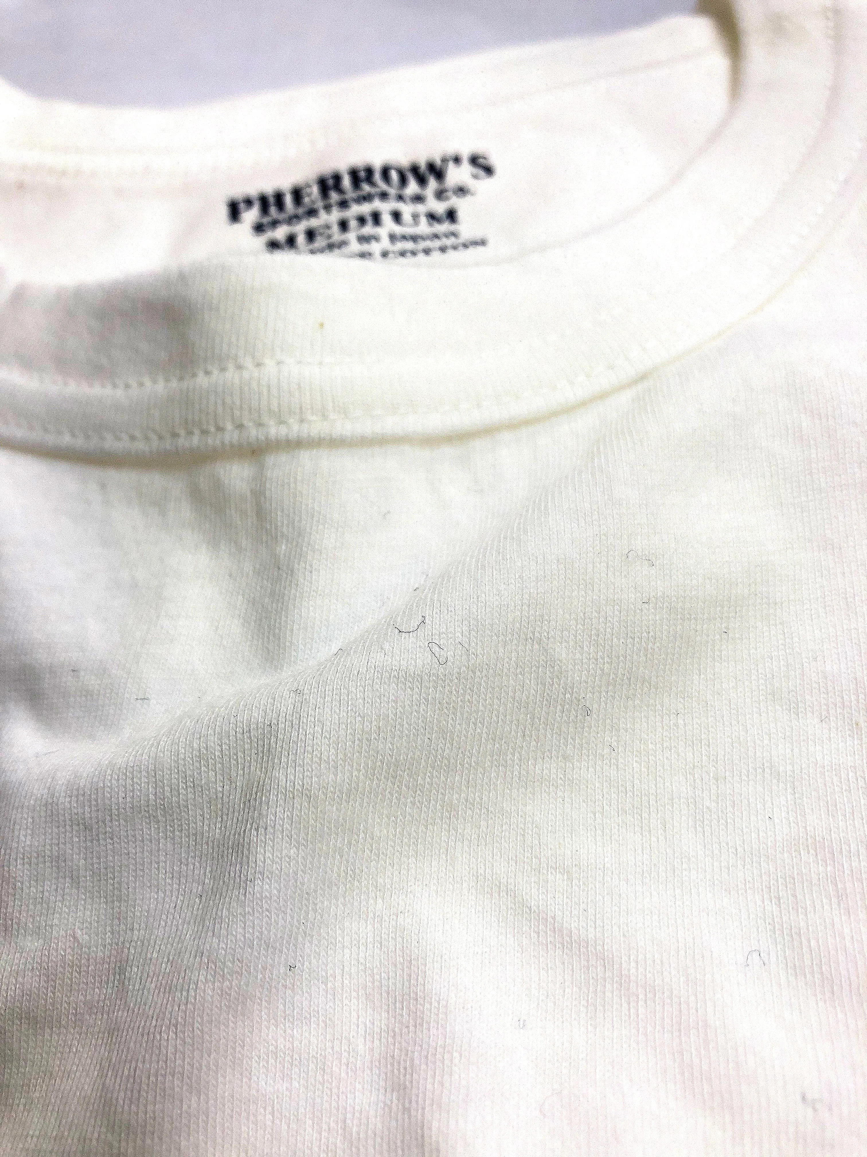 Pherrows 2-Pack T-shirts Men's Pack of two T-shirts Plain Solid Color Lightweight Short Sleeve Loopwheel Tee Pherrow's 2PACK-TEE White