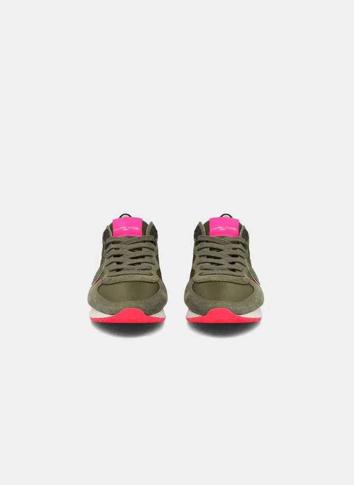 Philippe Model Trpx Sneaker in Neon Militaire