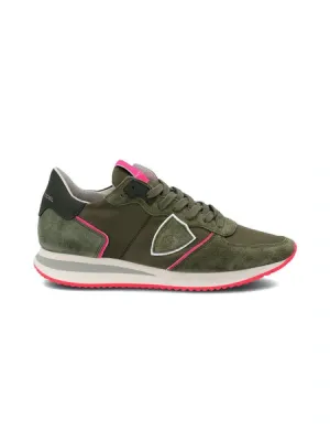 Philippe Model Trpx Sneaker in Neon Militaire