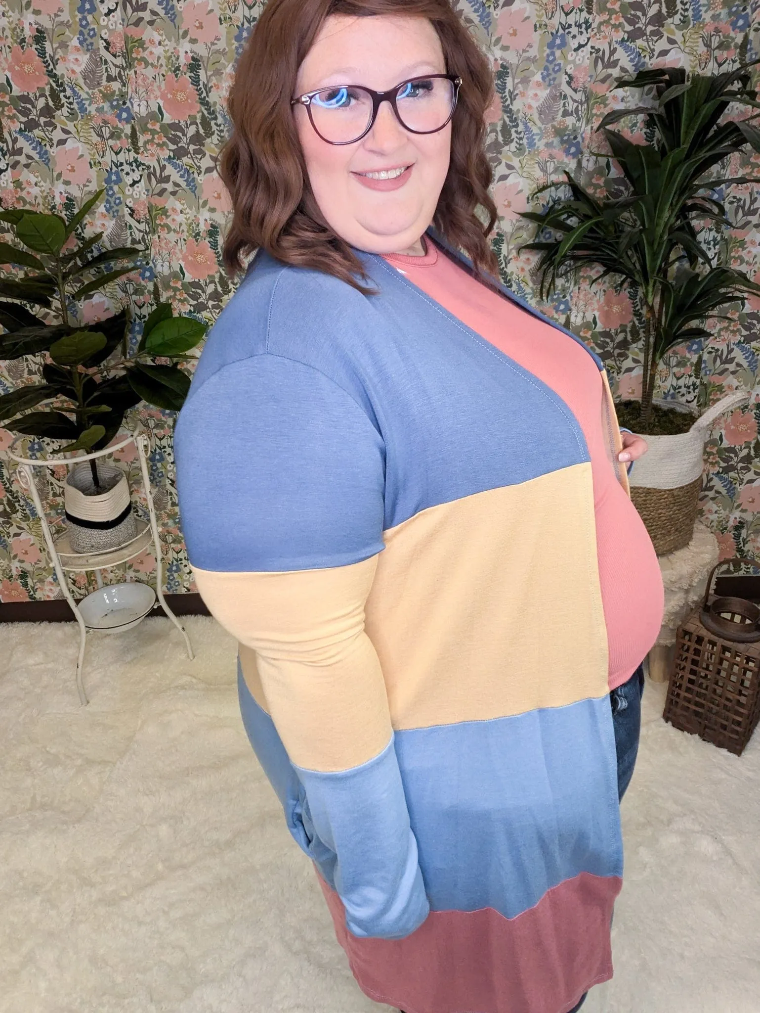 Phoebe Colorblock Comfy Duster Cardigan