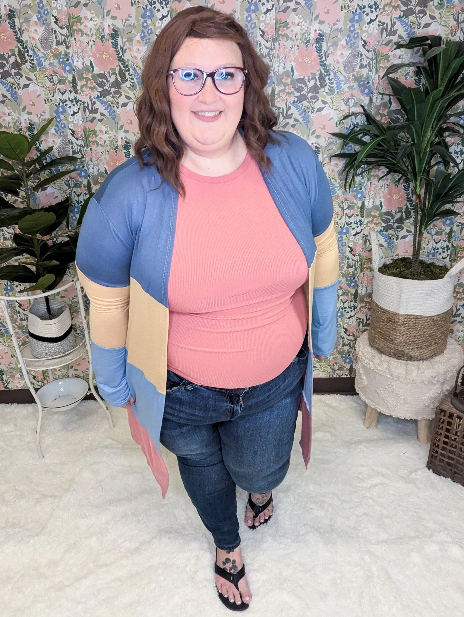Phoebe Colorblock Comfy Duster Cardigan