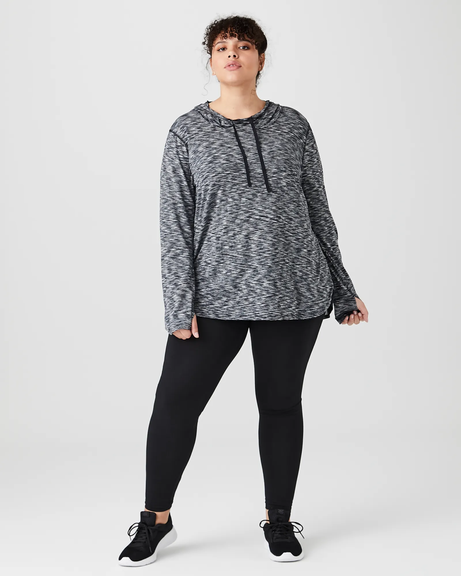 Phoebe Space-Dyed Hoodie | Black