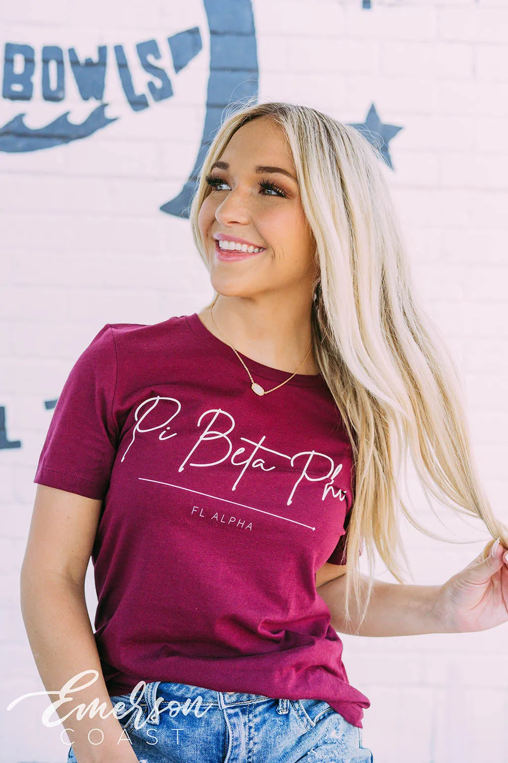 Pi Beta Phi Recruitment Maroon Tee