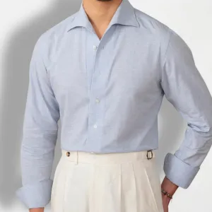 Piece collar casual long-sleeve shirt