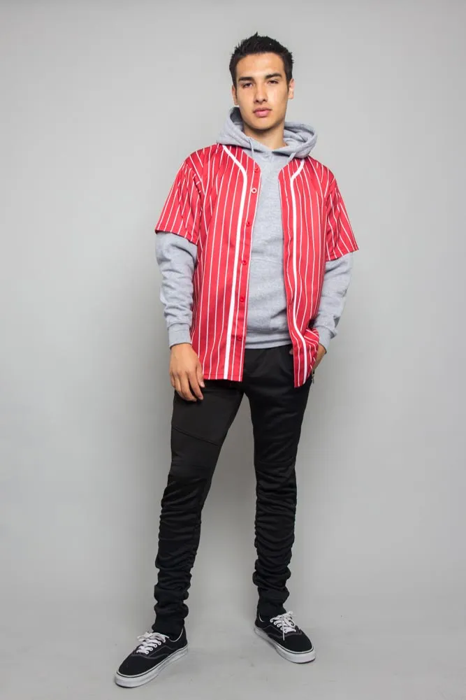 Pin Striped Baseball Jersey