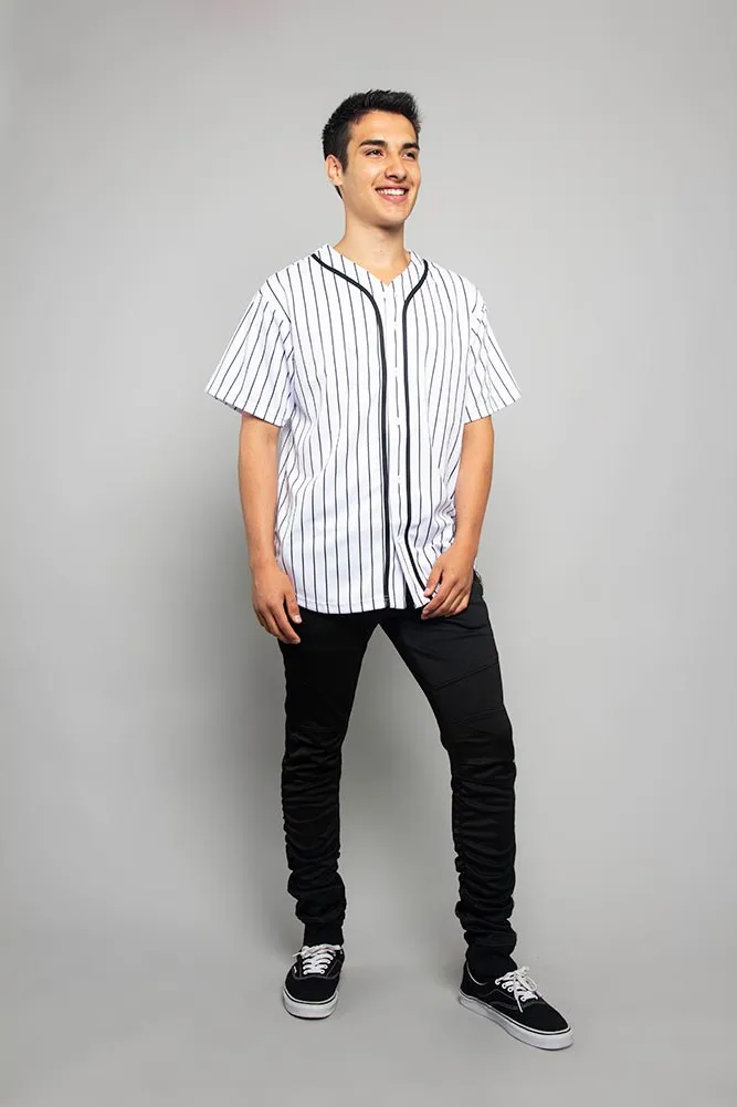 Pin Striped Baseball Jersey