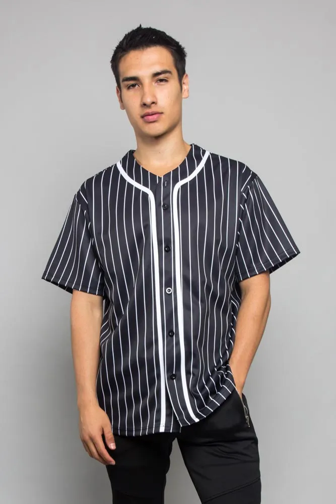 Pin Striped Baseball Jersey