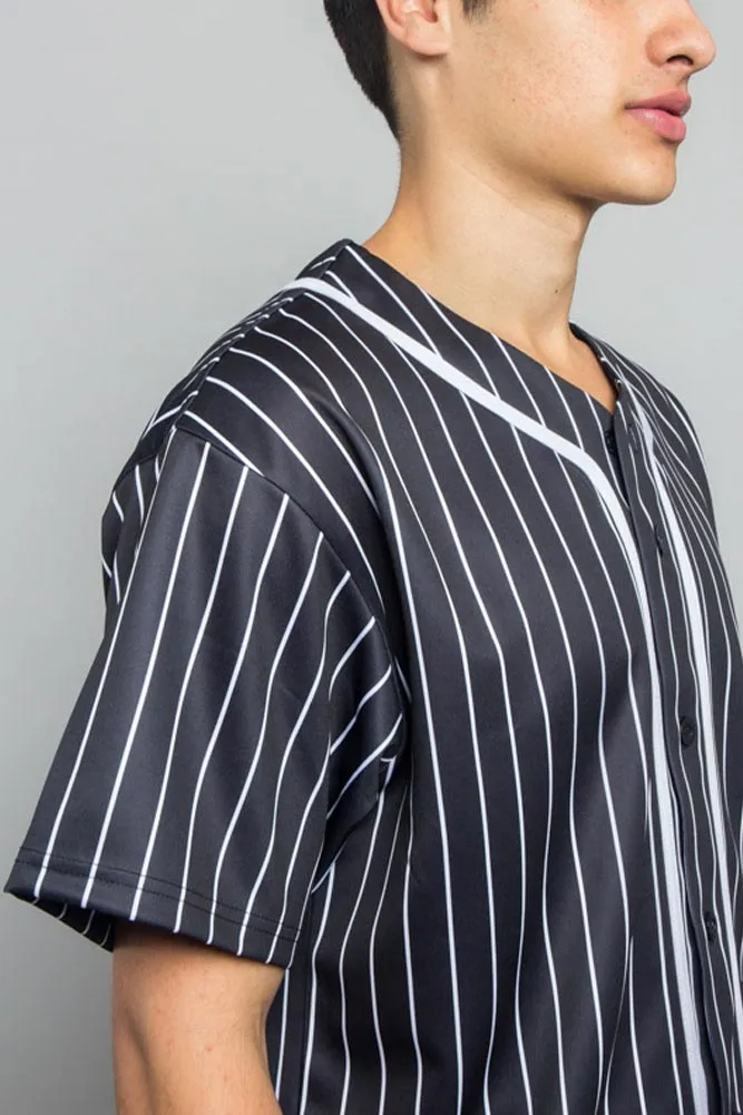 Pin Striped Baseball Jersey