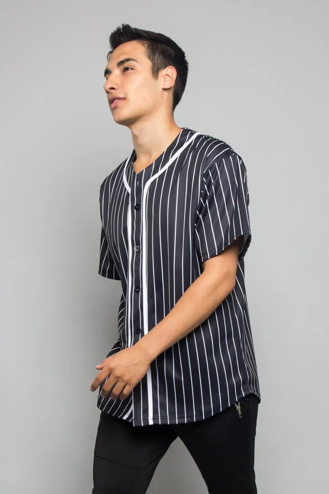 Pin Striped Baseball Jersey