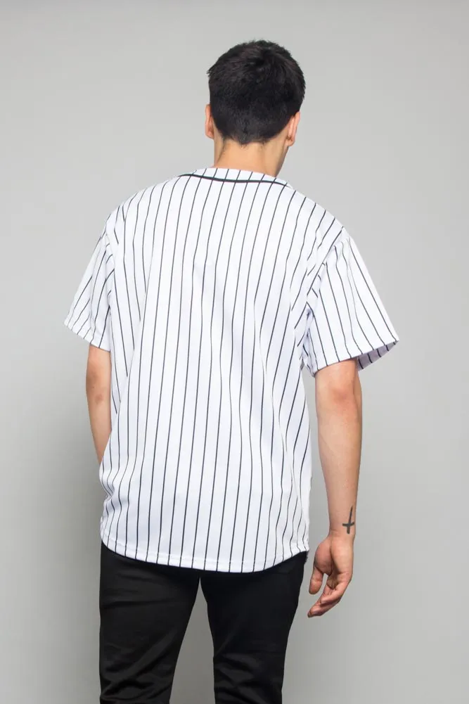Pin Striped Baseball Jersey