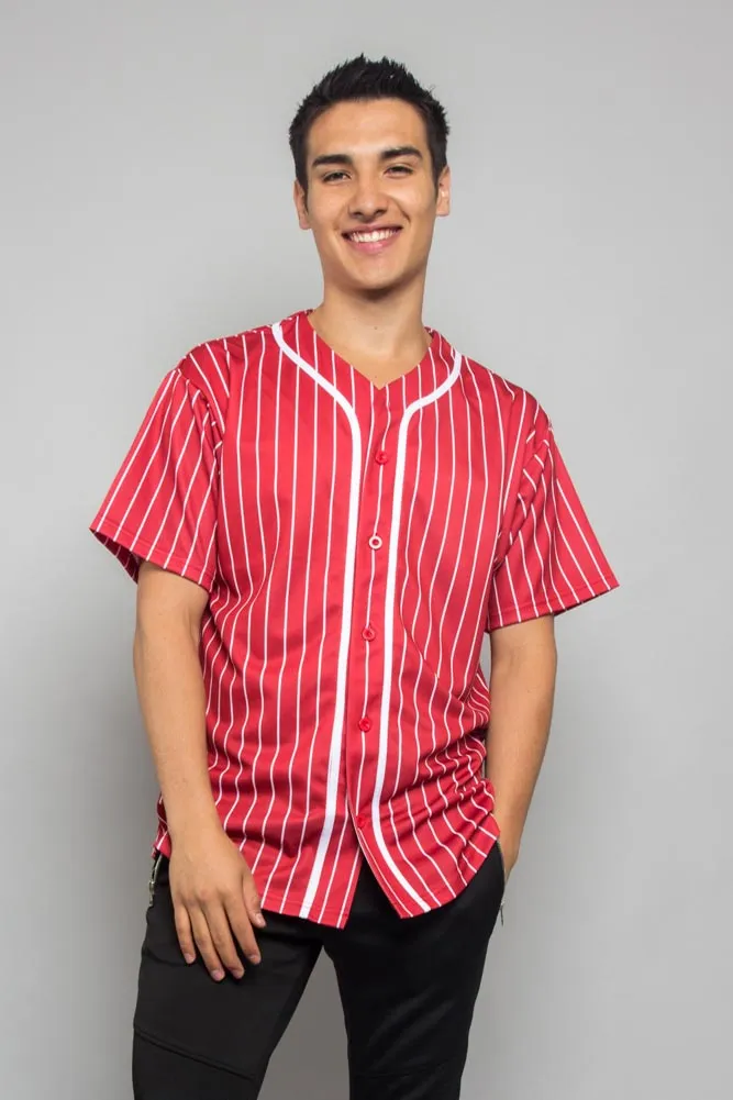 Pin Striped Baseball Jersey