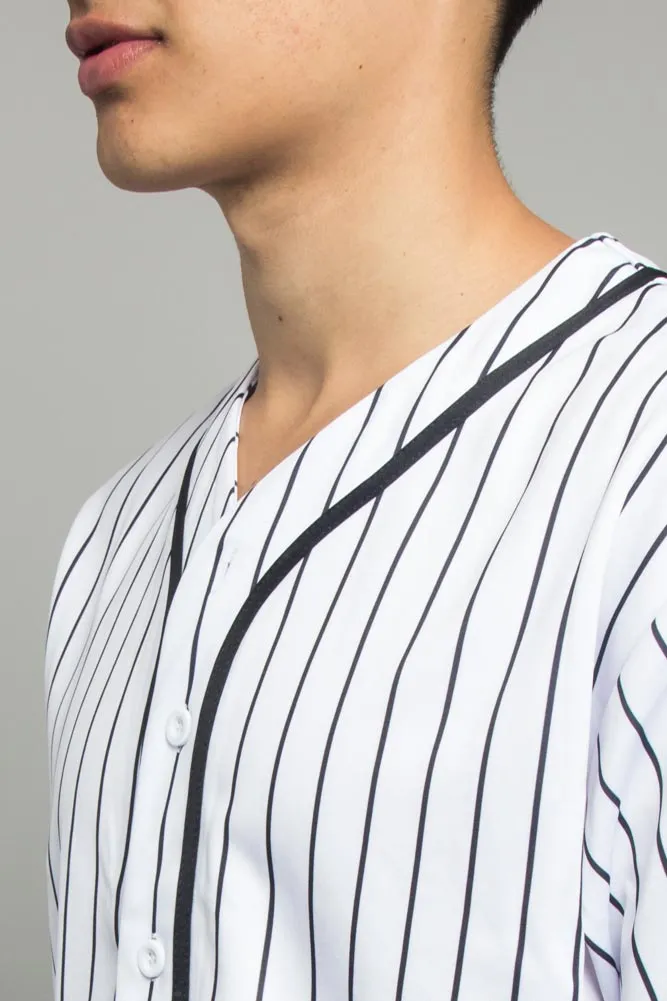 Pin Striped Baseball Jersey