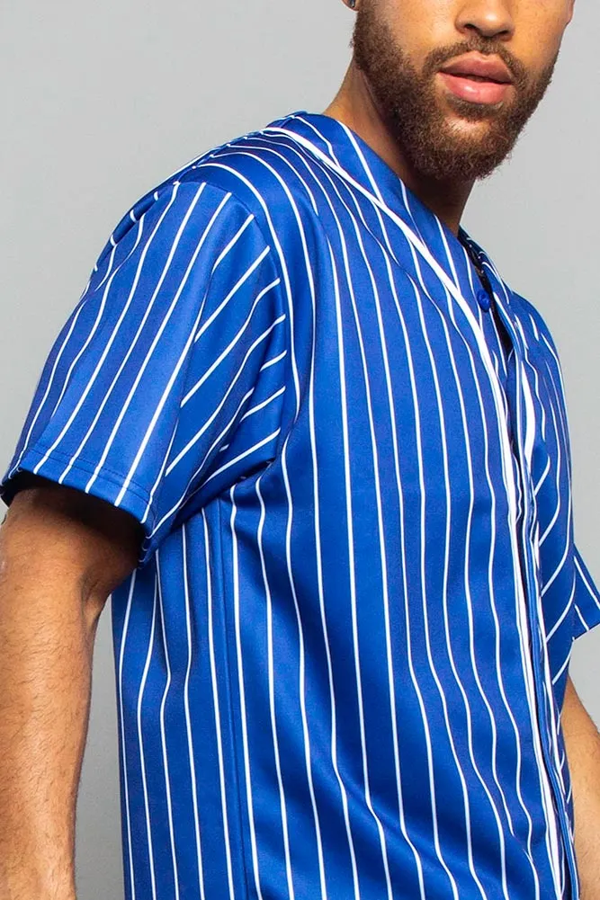 Pin Striped Baseball Jersey