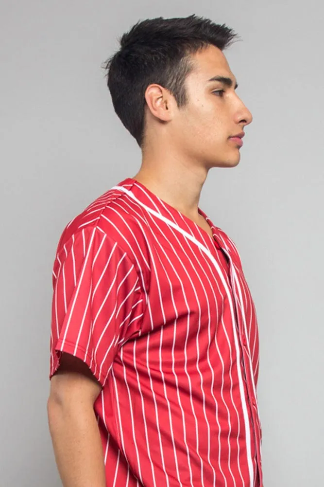 Pin Striped Baseball Jersey