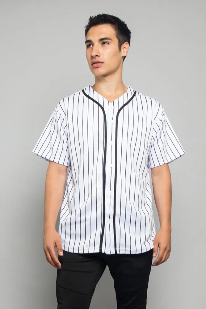 Pin Striped Baseball Jersey