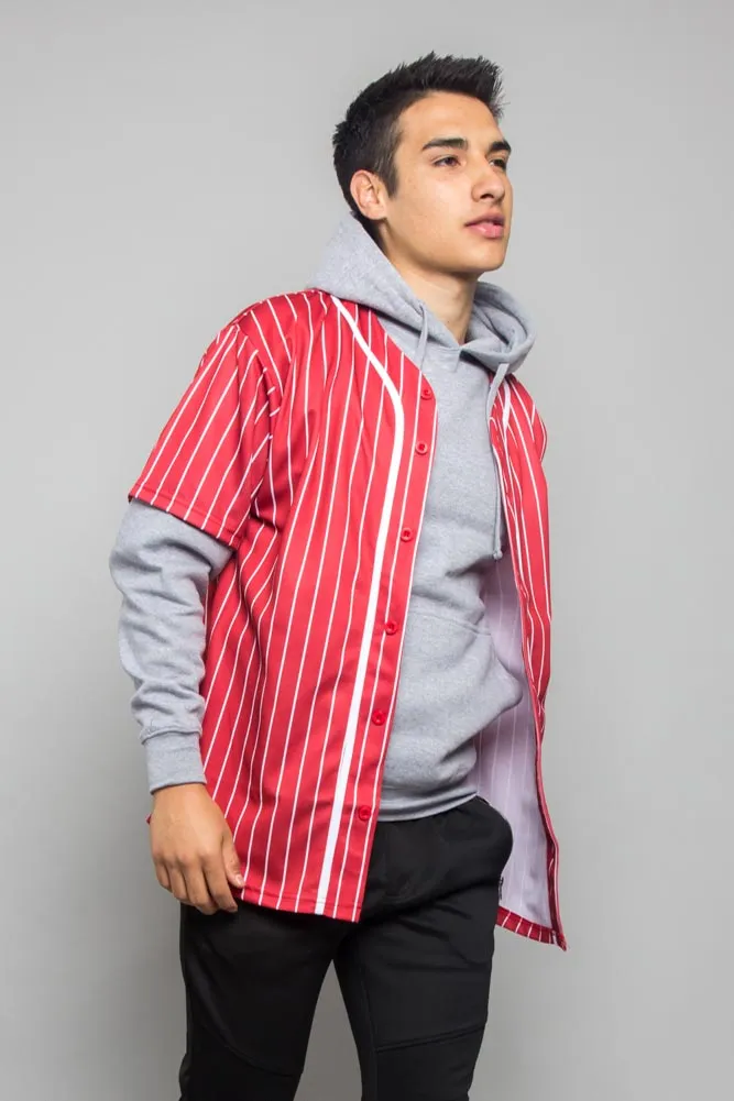 Pin Striped Baseball Jersey