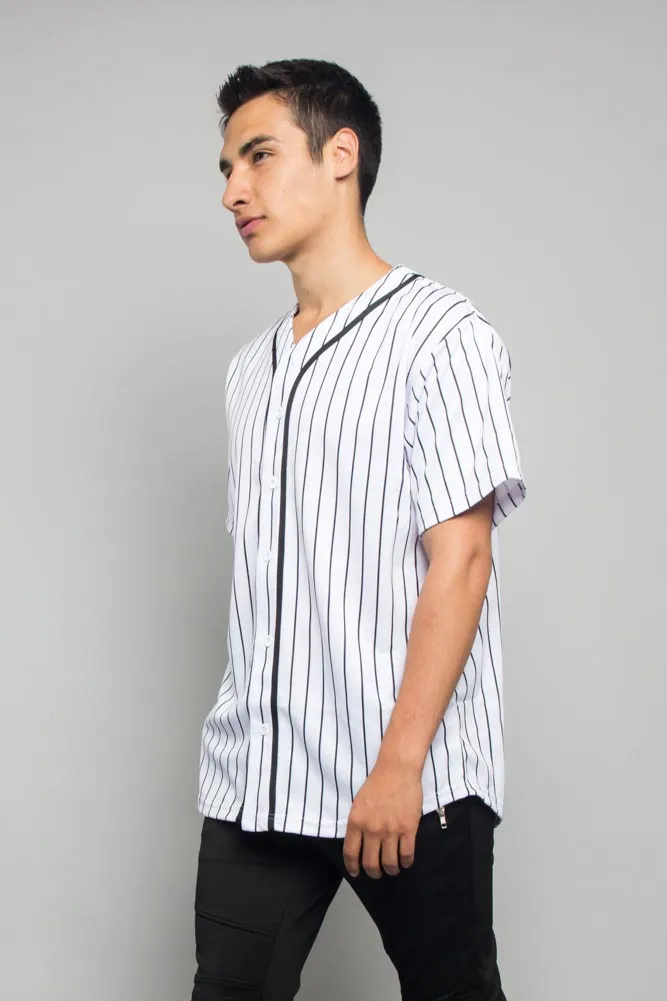 Pin Striped Baseball Jersey