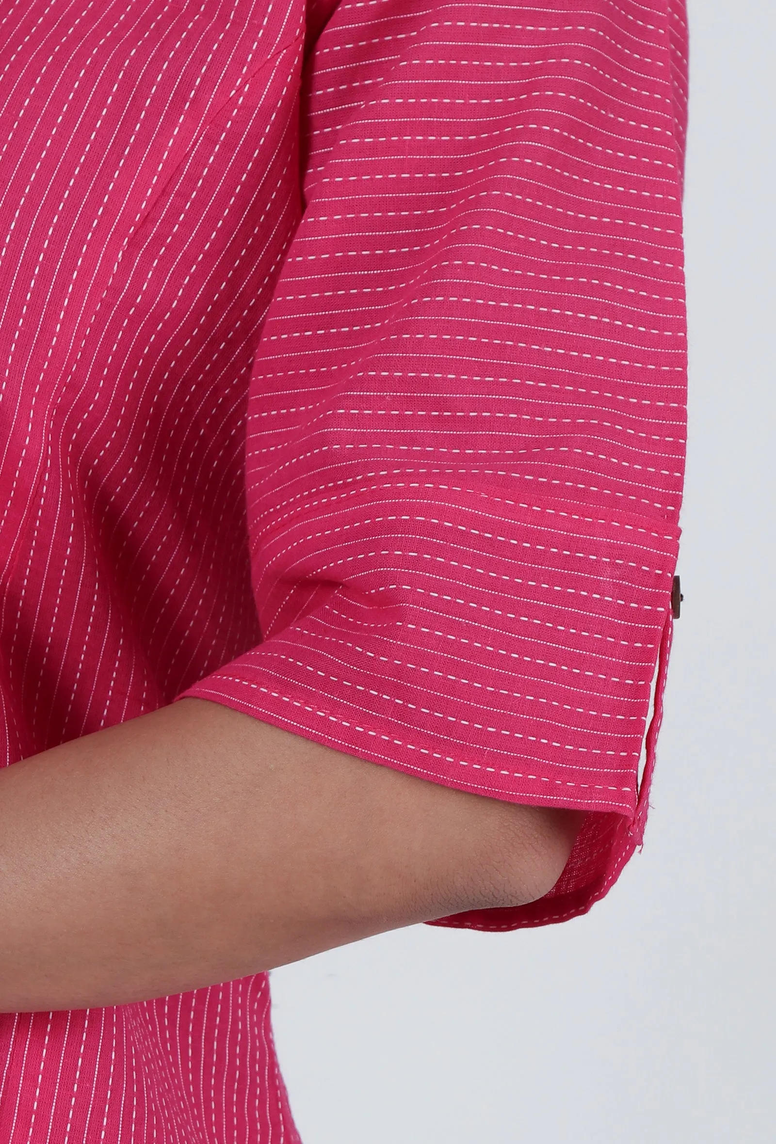 Pink Cotton Kurta
