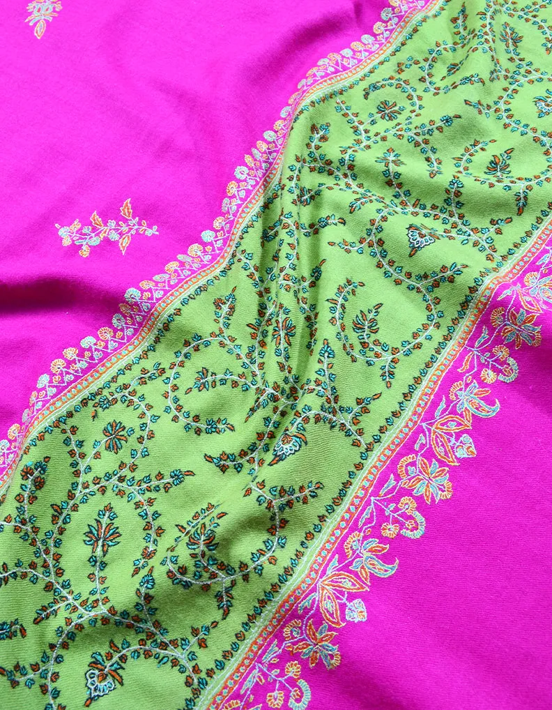 Pink Embroidery Pashmina Shawl 7131