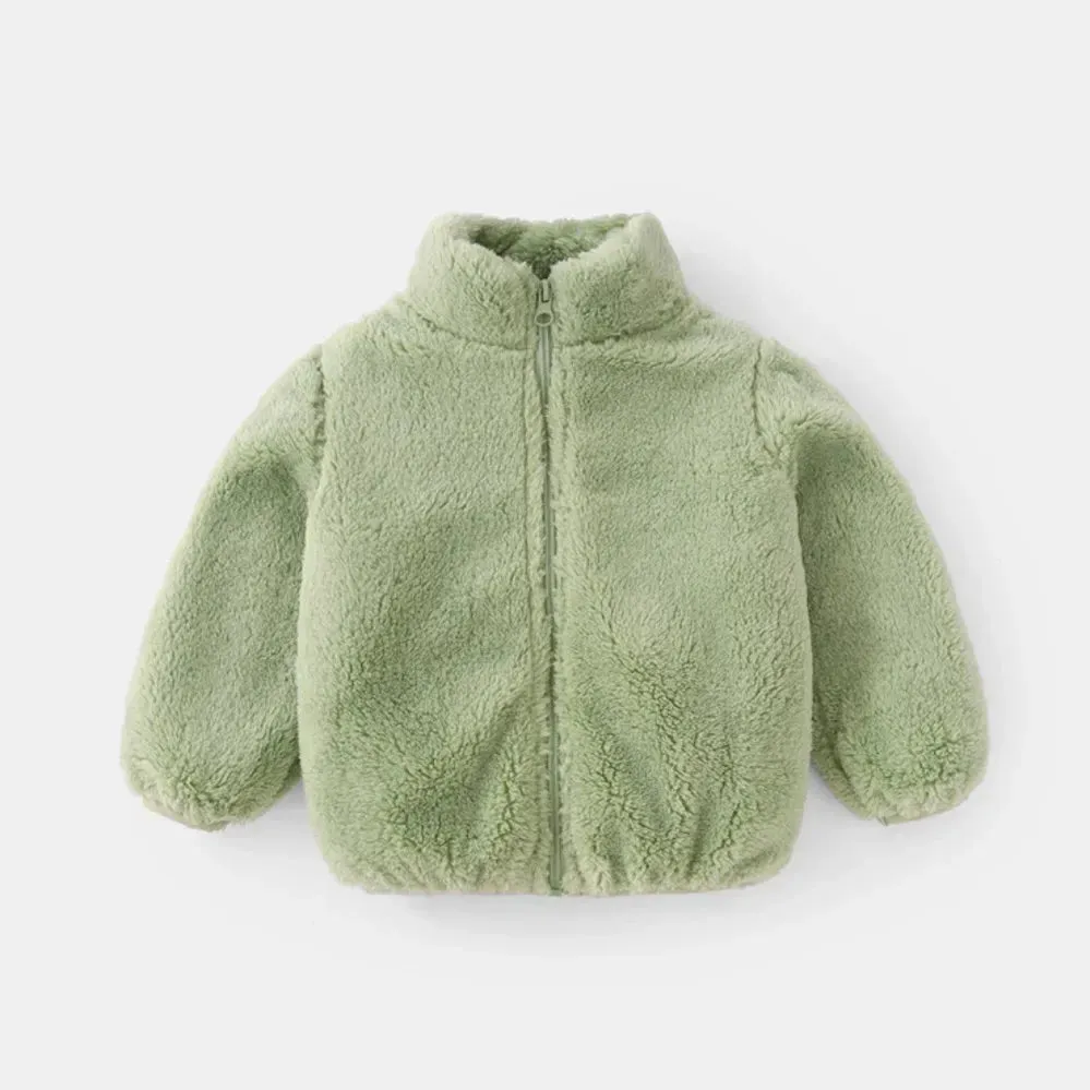Pink Girls Jackets Autumn Coat Winter Thermal Fleece Jacket for Children 1 2 3 4 5Yrs Kids Coats Warm Korean Outerwear (Copy)