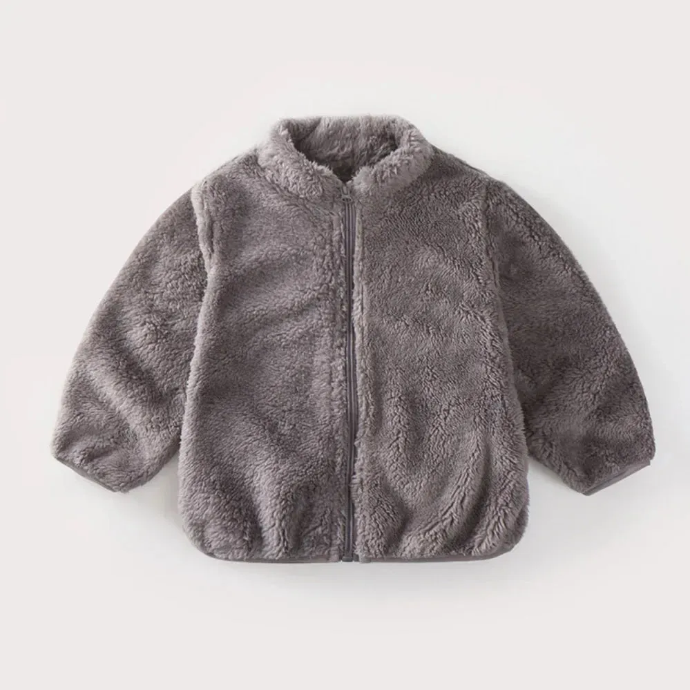 Pink Girls Jackets Autumn Coat Winter Thermal Fleece Jacket for Children 1 2 3 4 5Yrs Kids Coats Warm Korean Outerwear (Copy)