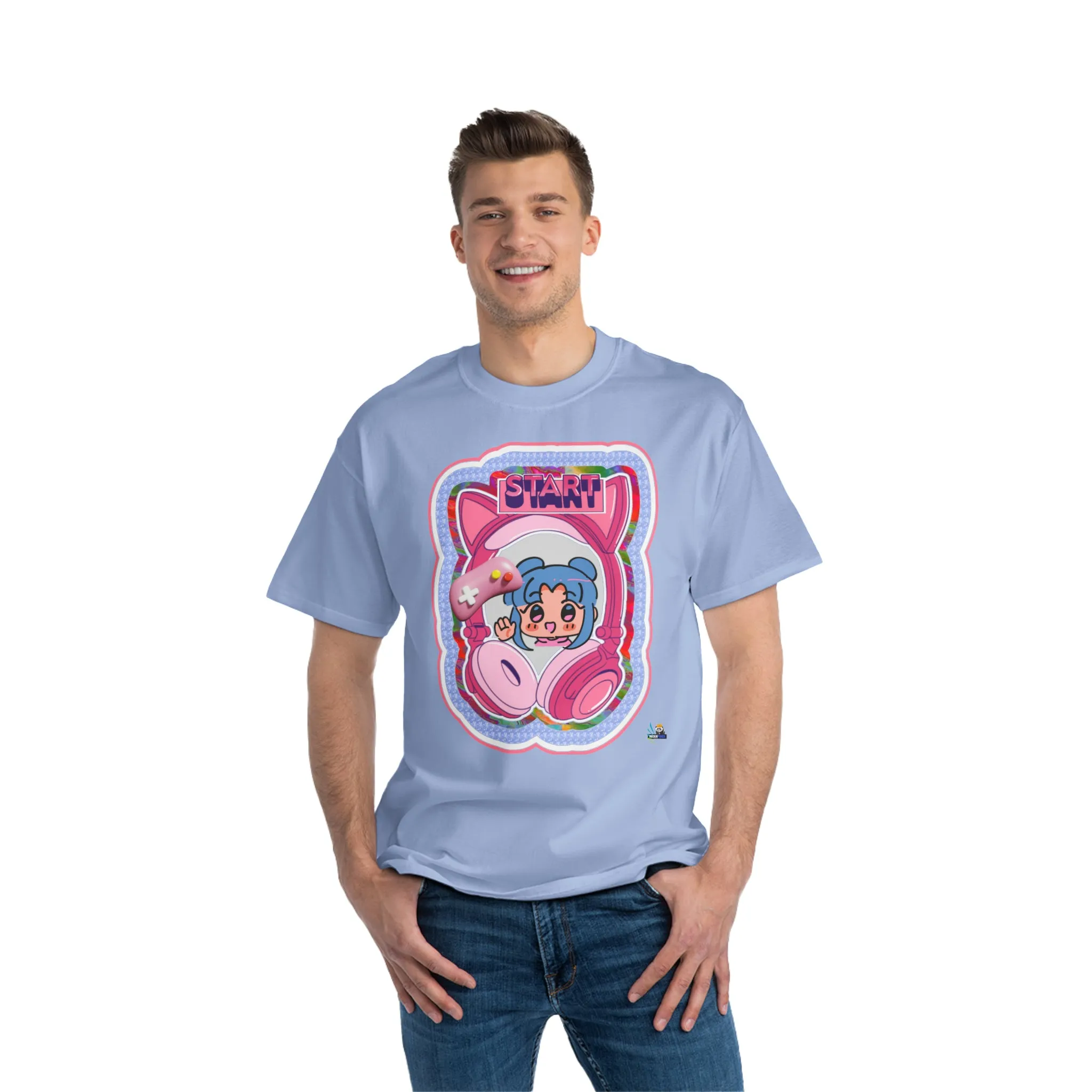 Pink Harajuku Gamer Heavyweight Unisex Gaming Tee
