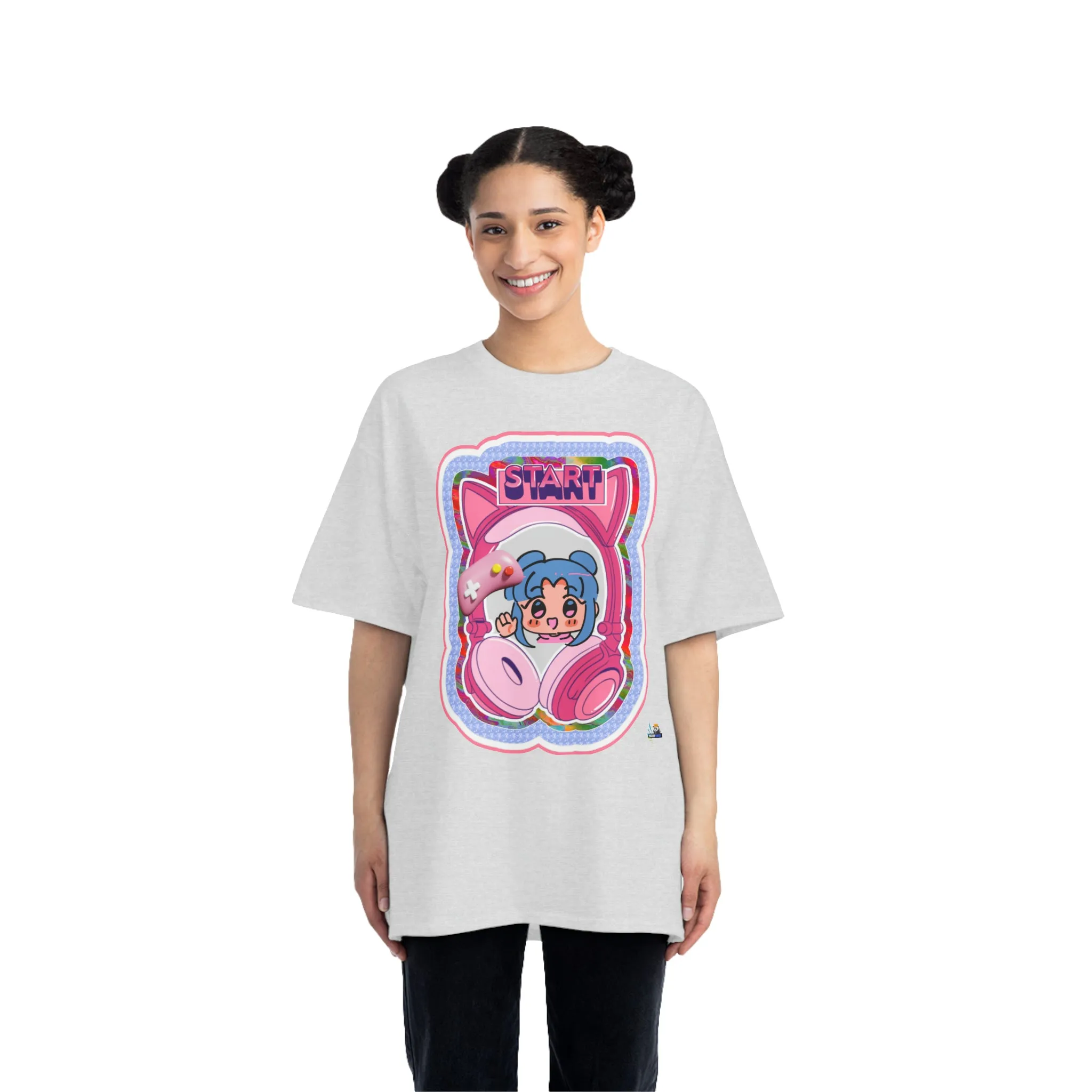 Pink Harajuku Gamer Heavyweight Unisex Gaming Tee
