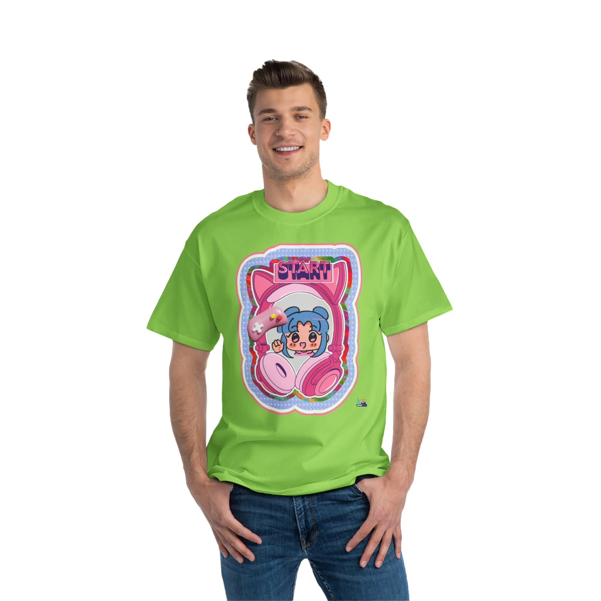 Pink Harajuku Gamer Heavyweight Unisex Gaming Tee