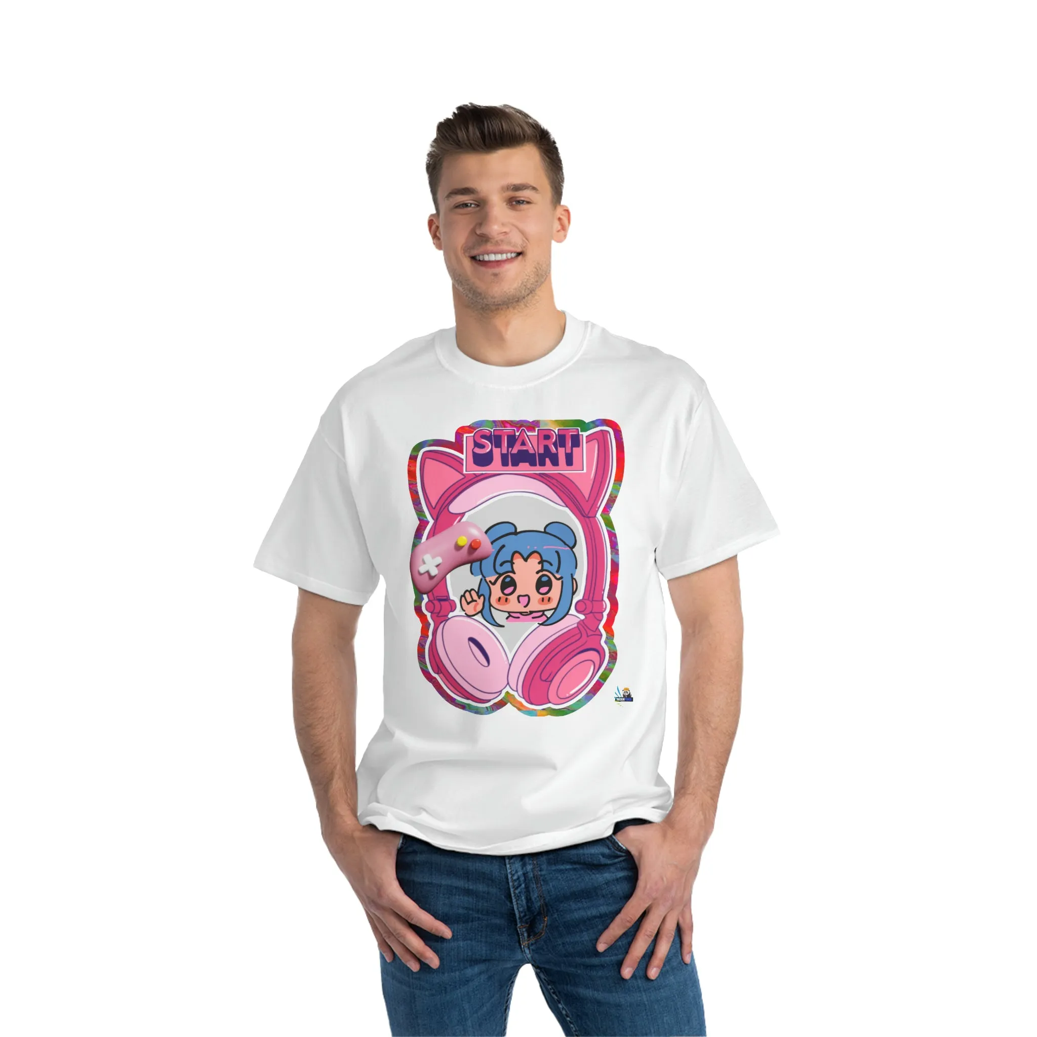 Pink Harajuku Gamer Heavyweight Unisex Gaming Tee