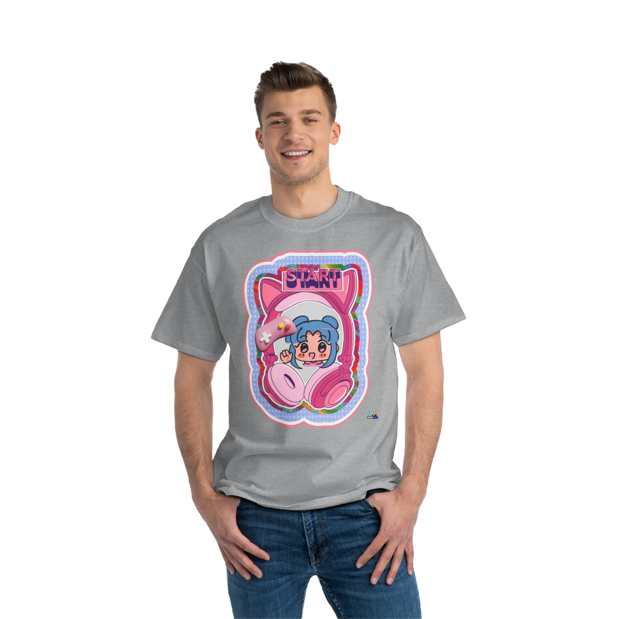 Pink Harajuku Gamer Heavyweight Unisex Gaming Tee